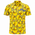 Front view of Drop Zone Little Birdie Printed V-Neck Golf Shirt