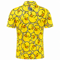 Back view of Drop Zone Little Birdie Printed V-Neck Golf Shirt