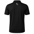 Back view of Drop Zone Regular-Fit V-Neck Golf Shirt in Black