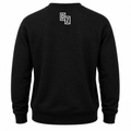 Back view of Drop Zone Regular-Fit Crewneck Golf Sweater in Black