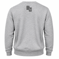 Back view of Drop Zone Regular-Fit Crewneck Golf Sweater in Grey