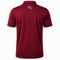 Back view of Drop Zone Regular-Fit V-Neck Golf Shirt in Maroon
