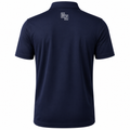 Back view of Drop Zone Regular-Fit V-Neck Golf Shirt in Navy Blue