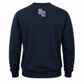 Back view of Drop Zone Regular-Fit Crewneck Golf Sweater in Navy Blue